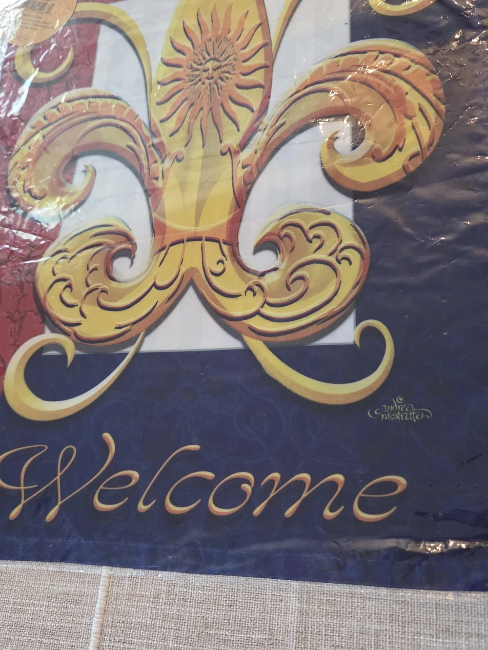 NewCreative Fleur De Lis Welcome Garden Flag 12.5